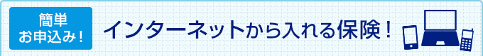 簡単お申込み！インターネットから入れる保険！